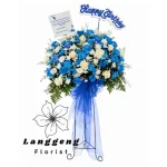 Standing Flower Ulang Tahun Mawar Biru
