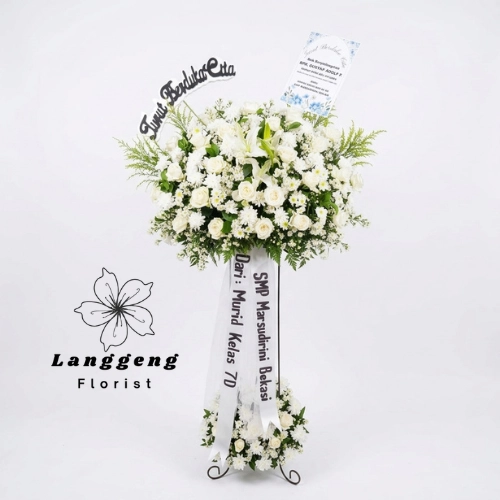 Standing Flower duka cita warna putih