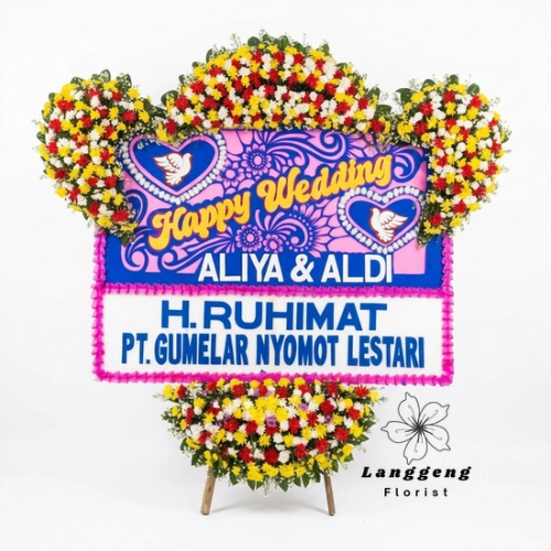 Produk Bunga papan Wedding Bekasi
